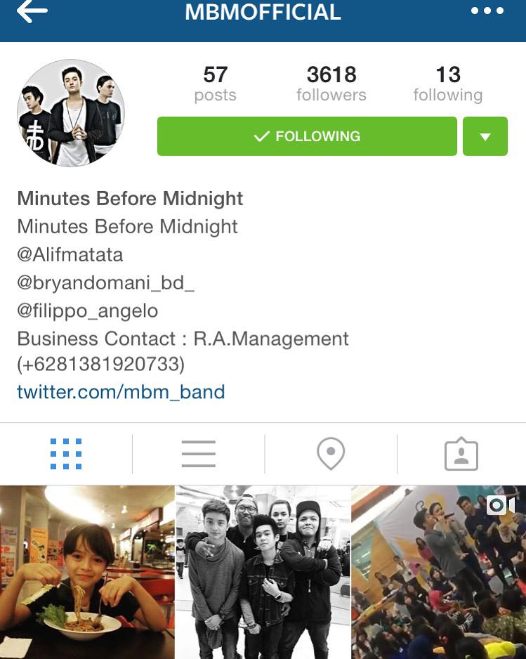 Follow instagram MBM untuk list keseruan member MBM fan update tentang MBM Dan Twitter <a href="/mbm_band/">MBM Band</a>