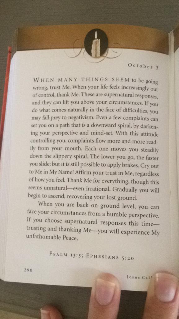 PMMorris7's tweet photo. Jesus Calling never fails at telling me what I need to hear✨ http://t.co/FrQaVRPuGG