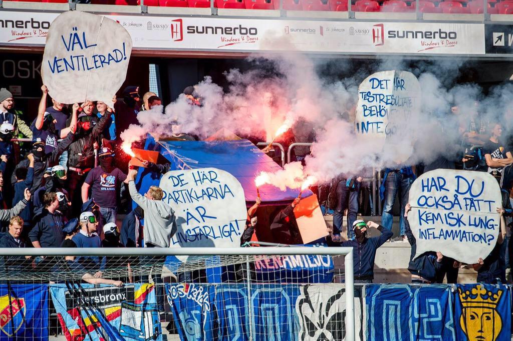 ElmgrenBenjamin's tweet photo. Hahahah sjukt roligt på läktaren idag, grymt mäktigt att apberget tog sig dit också! VI ÄR DIF!
ACAB
#pyrotest http://t.co/VEOxhaB5T8