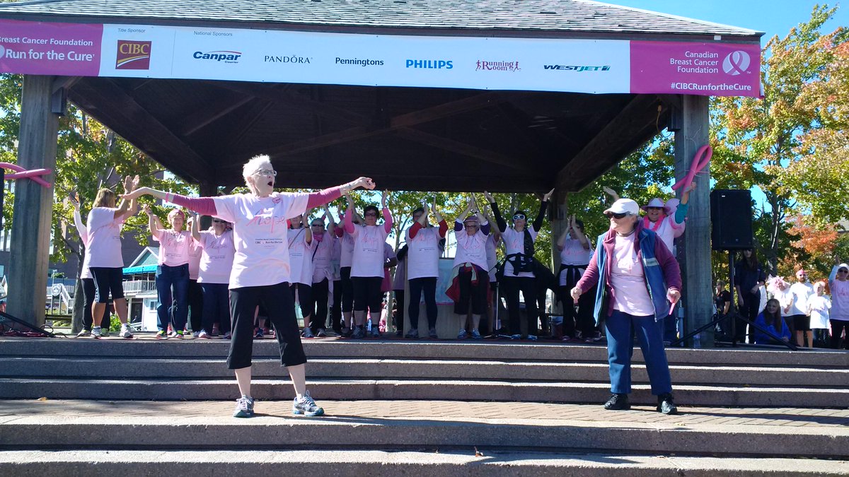 #PEI breast cancer survivors warming is up for the #PEI #CIBCRunfortheCure!