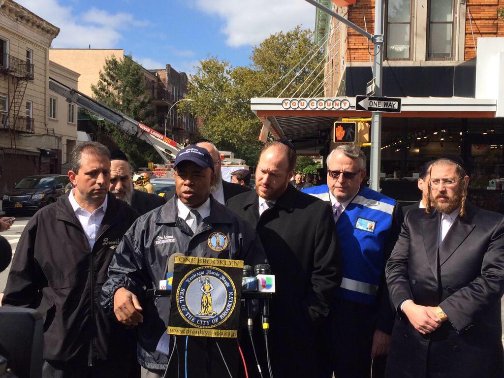 Shmira's tweet photo. .@BPEricAdams looking forward working with @NYCCouncil and @NYC_Buildings to explore gas safety. #BrooklynExplosion http://t.co/k3WDGTHtgK