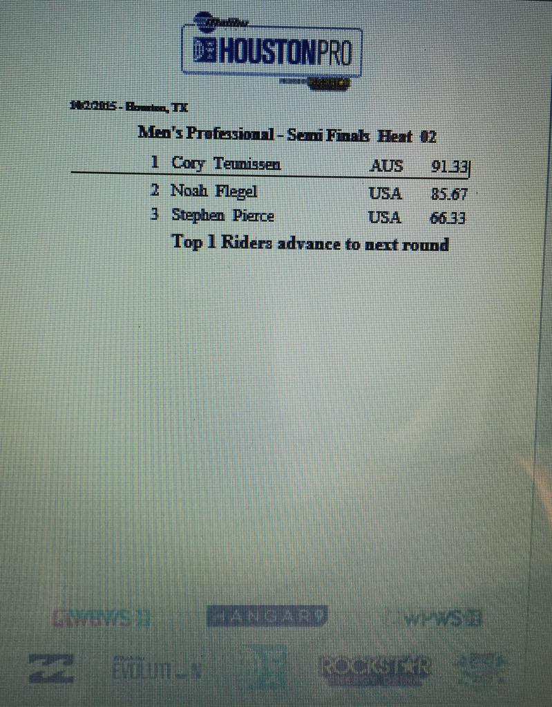 BOAT RESULTS <a href="/malibuboats/">Malibu Boats</a> #HoustonPro by <a href="/RockstarEnergy/">Rockstar Energy Drink</a> Pro Men Semi Finals Heat 2