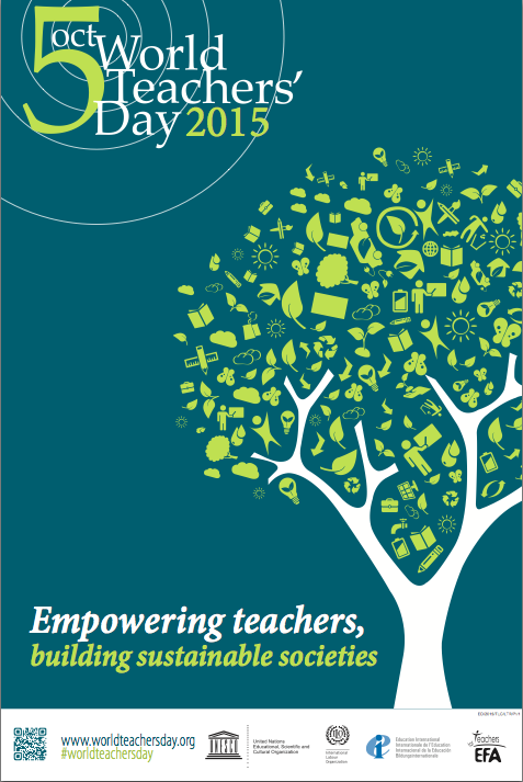 UNESCO's tweet photo. An education system is only as good as its #teachers http://t.co/8i0tOhNz8j   #worldteachersday http://t.co/PPBFF6rE7u