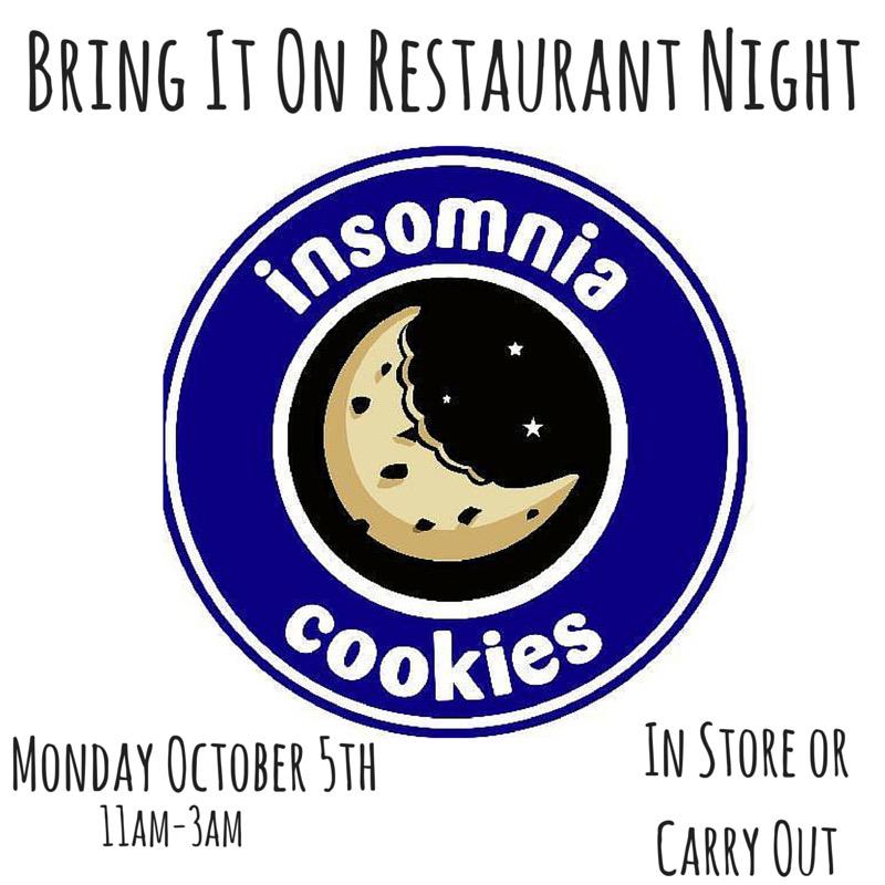 UKBringItOn's tweet image. @UKADPi and @UKDeltaSig love Bring it On and Insomnia Cookies! Be sure to order tomorrow 🍪