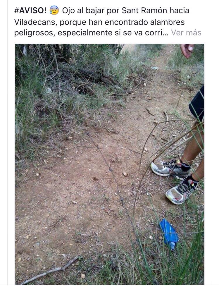 juanjoregueiro's tweet photo. Para los que subís corriendo o en bici a Sant Ramón en Sant Boi y Viladecans...

Mucho cuidado!!! http://t.co/Yp54DvoLfM