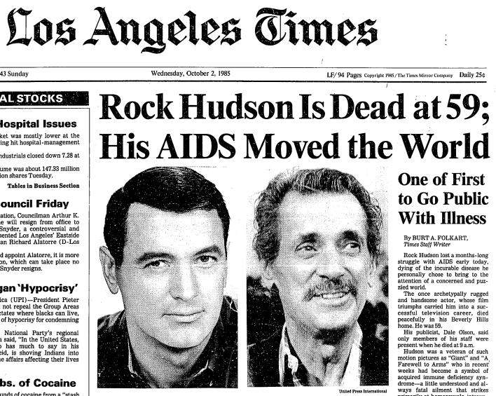 Image result for the death of rock hudson