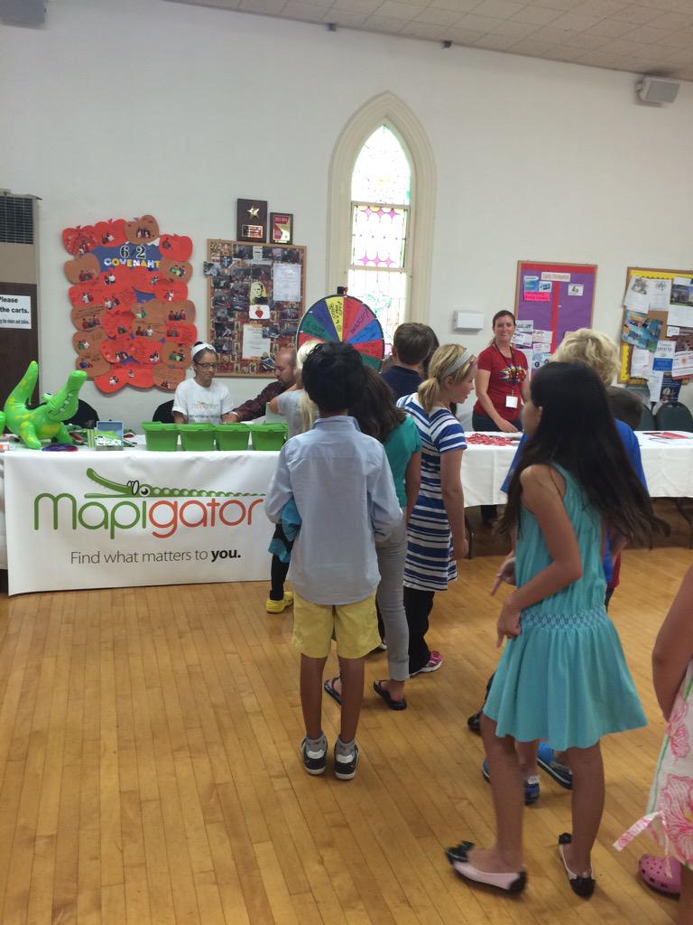 mapigator's tweet photo. A line is forming to learn about #mapigator π #sacredheartparishschool #coronado #abilityawarenessday http://t.co/gNqWGvm5ry