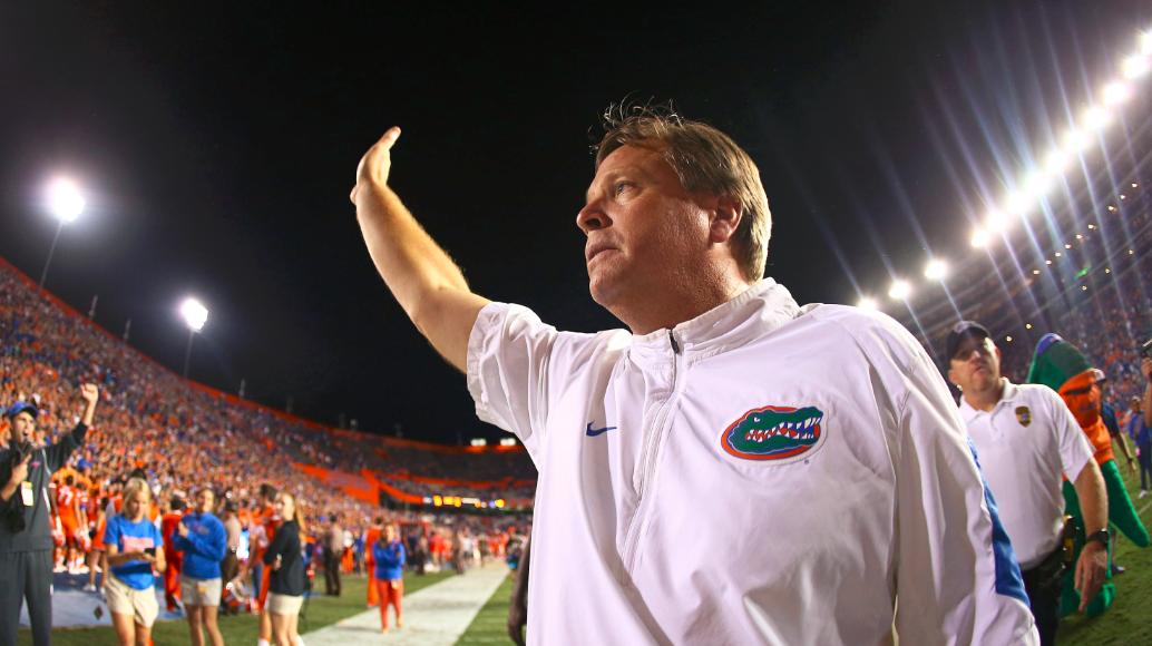 espn's tweet image. Ohio State is still on top and Florida jumped 14 spots. A full rundown of the AP Top 25: es.pn/1RpjwiZ