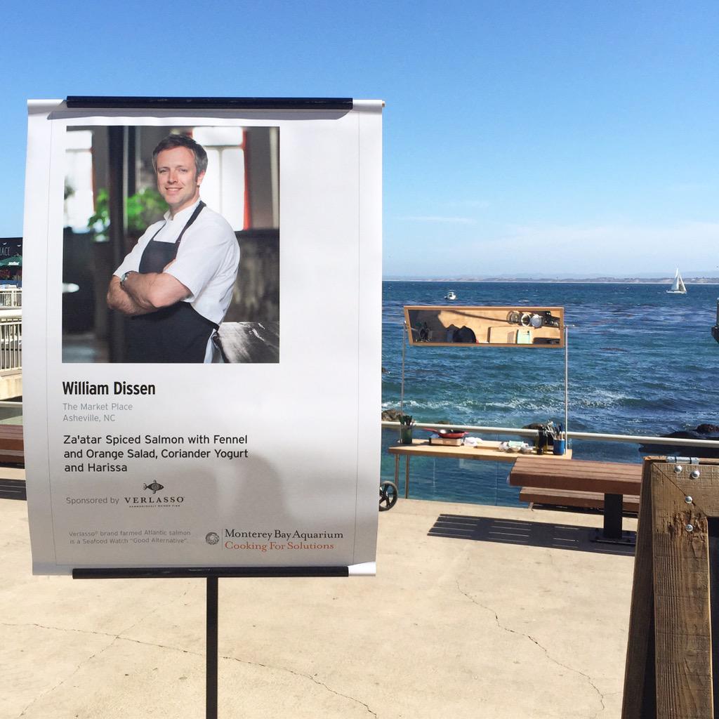chefbillyd's tweet photo. Cooking demo @ #cookingforsolutions @montereybayaquarium @SeafoodWatch #sustainableseafood #pacific #monterey http://t.co/gPKnp386TL