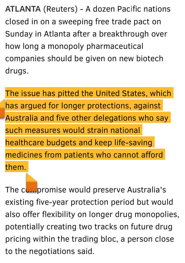 xor's tweet photo. Were you offended by ratcheting up prices on essential medicines? Pay attention to the TPP. http://t.co/reugoCzJ9Z http://t.co/Al5oQ6jSX6