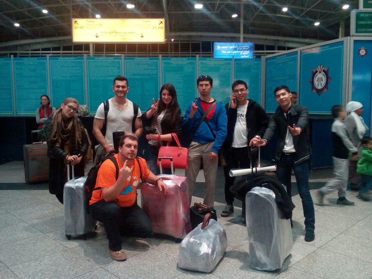 technationkz's tweet photo. Here we are. Ready for our #USA Trip! #TECHNATION http://t.co/7rJRwp1z6O