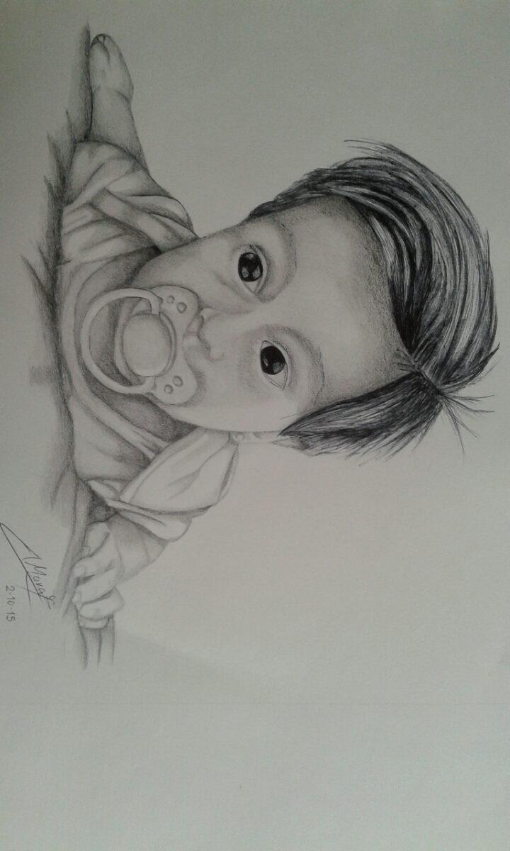 Dibujo a lápiz y boli.