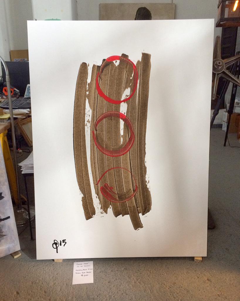 Trigonis's tweet photo. Today, @Merrynell & I made our 1st big investment in art: Philip Nickolas Vassil's "Please Stop." #JCAST #JCAST2015 http://t.co/yeAIH8wB5o