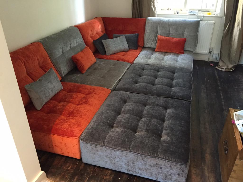 sofafred's tweet image. Stylish simplicity. 3 velvet colours from Ross Fabrics on our Tapas #modularsofas