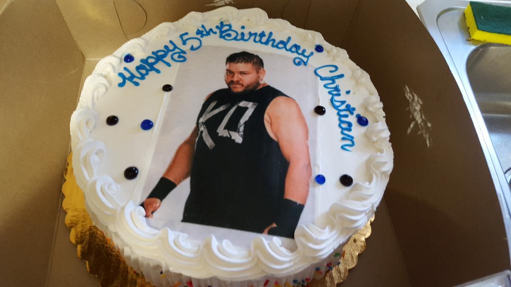 mtorricelli's tweet photo. @FightOwensFight my nephew's favorite wrestler on his 5th birthday..can't wait to meet you some day http://t.co/zVs1M40I45