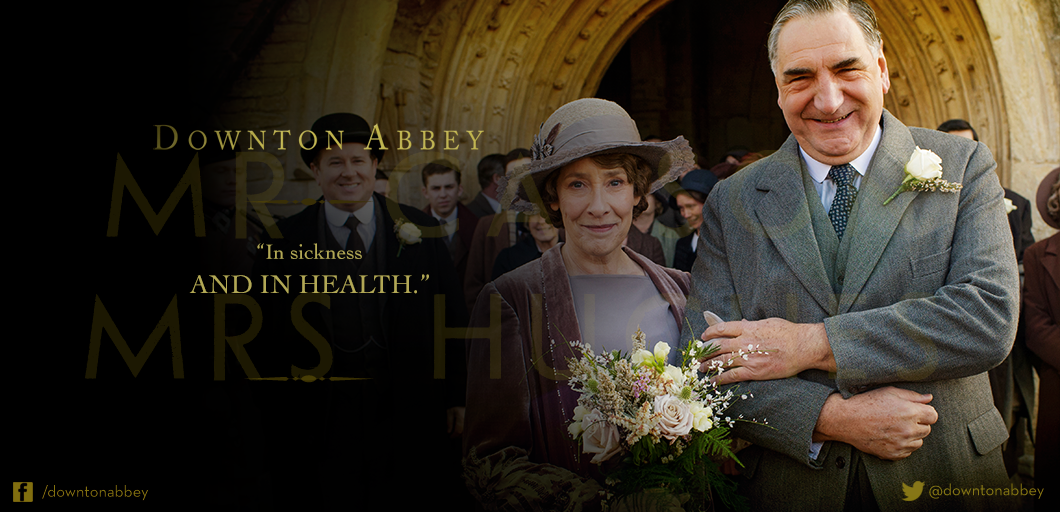DowntonAbbey's tweet photo. It seems only right to finish the evening with our warmest congratulations to Mr and Mrs Carson #DowntonIDo #Downton http://t.co/GHg8xt1Xdk