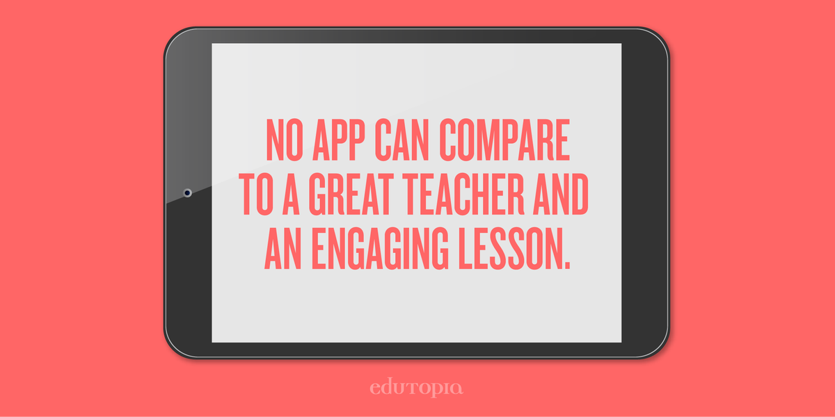 edutopia's tweet photo. Whatever the future holds, there is no substitute for a teacher. http://t.co/kEHcZgpLBn