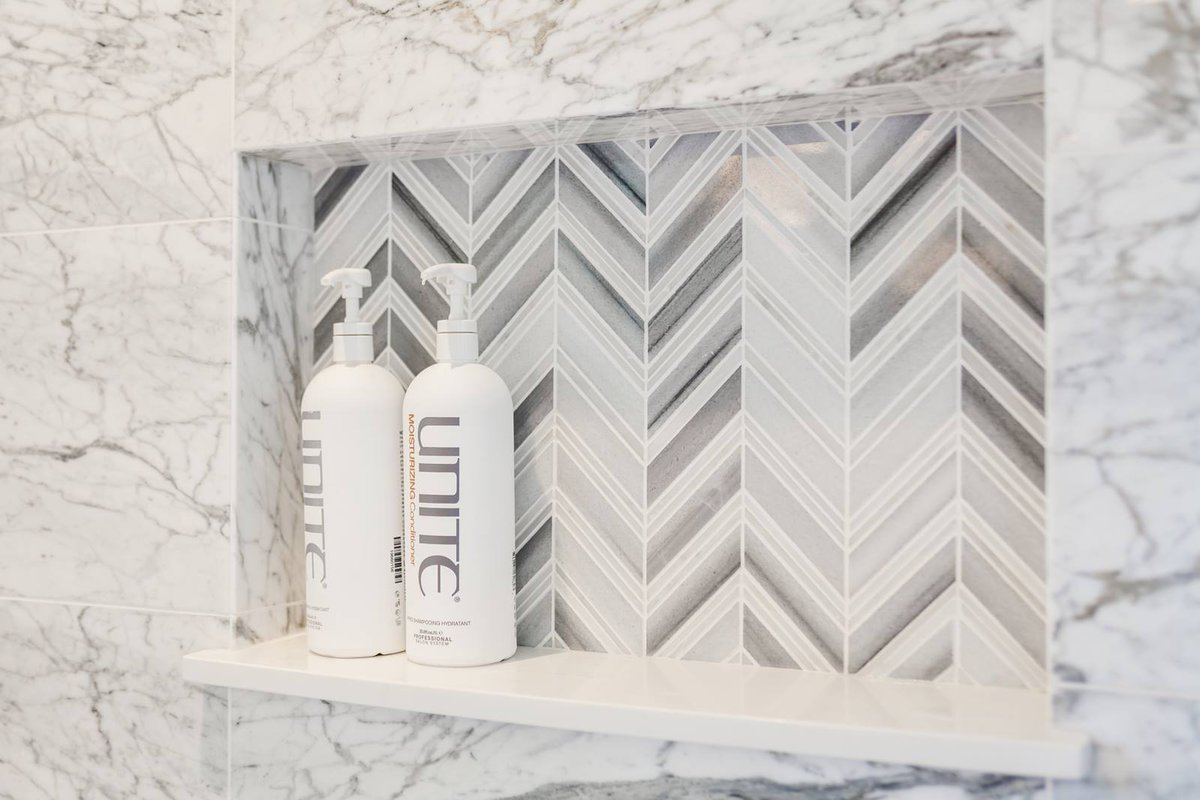 SpaceHarmony_'s tweet photo. Details Details! It's all about tile in this reno project #tiles #bathroom #shower #interiordesign #spaceharmony http://t.co/jVxeW2OVvF