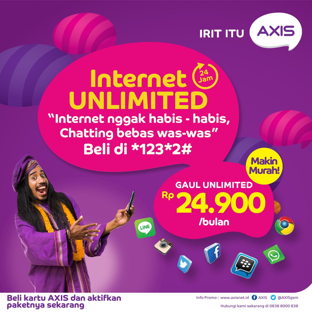 saaygod's tweet photo. Mau Internet 24 Jam Unlimited.
Internetan gak habis habis bebas was was
khusus Sumatera Hanya 24900 di @AXISgsm  https://t.co/cI9lXDpR0U
