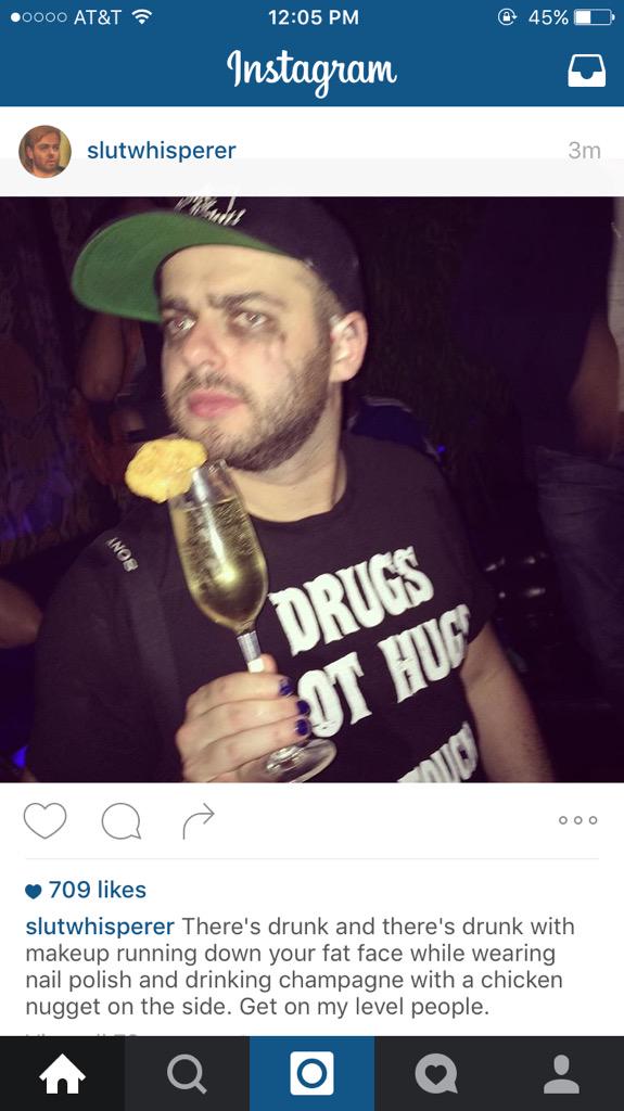 ElizaProblems's tweet photo. I'm still not over this picture or caption. Forever having me dying... Chicken nugs and champagne @KirillWasHere http://t.co/qNFV9vAH7y