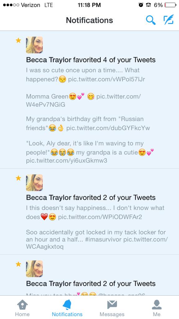 AlyGreen4's tweet photo. Hi🙆🏼 @TraylorBecca http://t.co/QkpHGxESdp