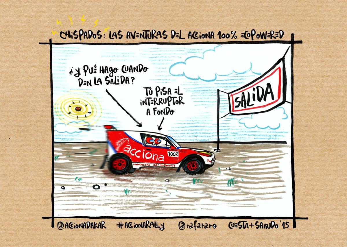 ACCIONADakar's tweet photo. Los #Chispados del @ACCIONA también están en carrera ¡Suerte! #ACCIONARally #OiLibyaMaroc #RallyeOiLibyaMaroc2015 http://t.co/9Sk9TtuK1T