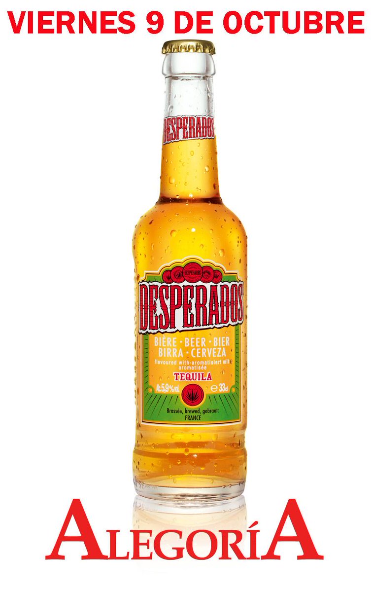 salaalegoria's tweet photo. Este viernes llega la fiesta de las mezclas, tequila y cerveza, ven a concursar y a ganar regalos. @Desperados_es http://t.co/3UMHxGa0sf