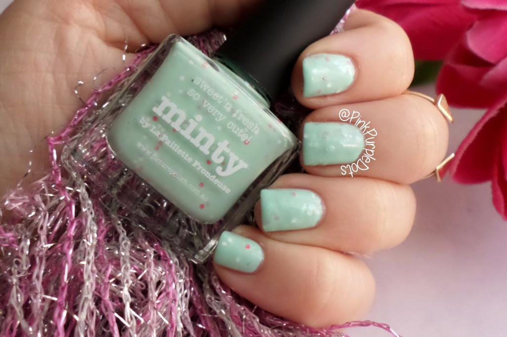 PinkPurpleDots's tweet photo. {New Blogpost} @piCturepOlish Minty on the blog today- http://t.co/O1ys1jDNCv #ManiMonday #PinkPurpleDots http://t.co/y77Q8HvWkz
