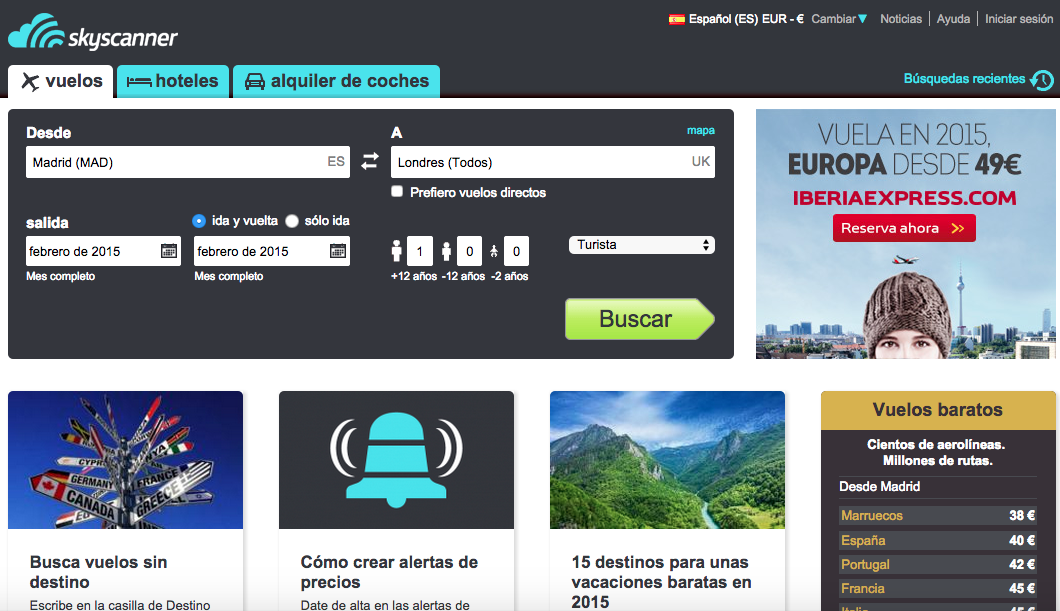La app voli di Skyscanner cambia look 1 La app voli di Skyscanner cambia look.