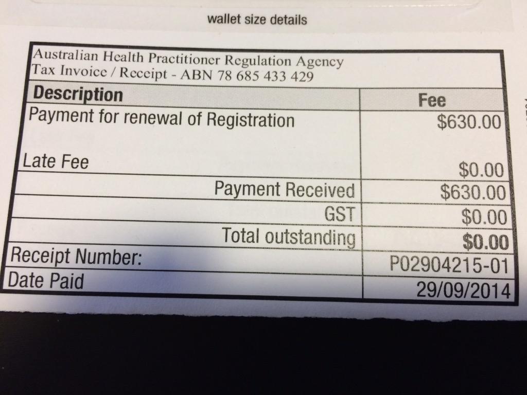 Ahpra on Twitter "iGas2 registration fees may appear on your statement as being from AHPRA as