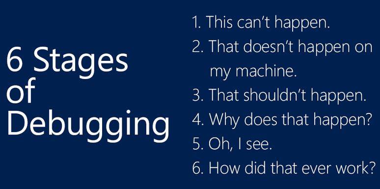 congiuluc's tweet image. Debuggate, debuggate come se non ci fosse un domani.  #devproblem #devlife