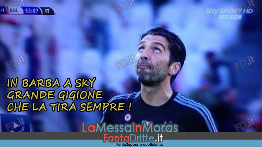 FantaDritte_com's tweet photo. #LaMessainMoras Il nostro tributo a #Buffon...
#FinoAllaFine #tirala #SKY #JuveBologna
@gianluigibuffon @SkySport http://t.co/6DZBOjp7Mp
