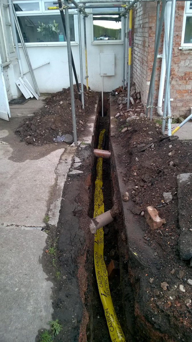 AJGProperty's tweet photo. We created a trench in order to reposition cable from above ground to under ground. Thanks @westernpower BG Electrics http://t.co/89Y0l04z3N