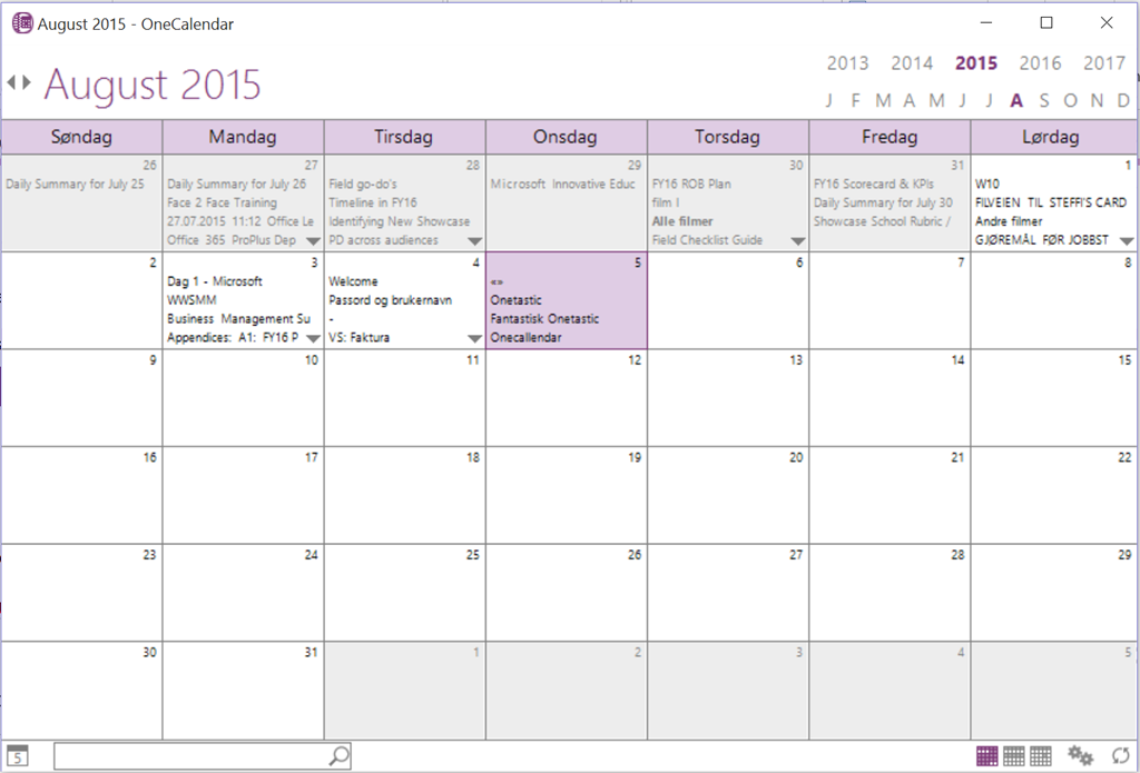 MSUtdanning's tweet photo. Med #OneCalendar får du en #kalender som viser datoen på opprettede og sist oppdaterte sider: http://t.co/eYogaNEc9v http://t.co/R6ELAYvwkk