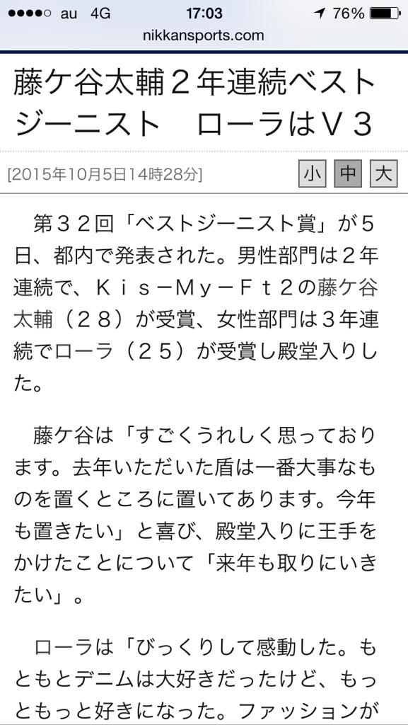 ベストジーニスト賞15 ベストジーニスト賞15