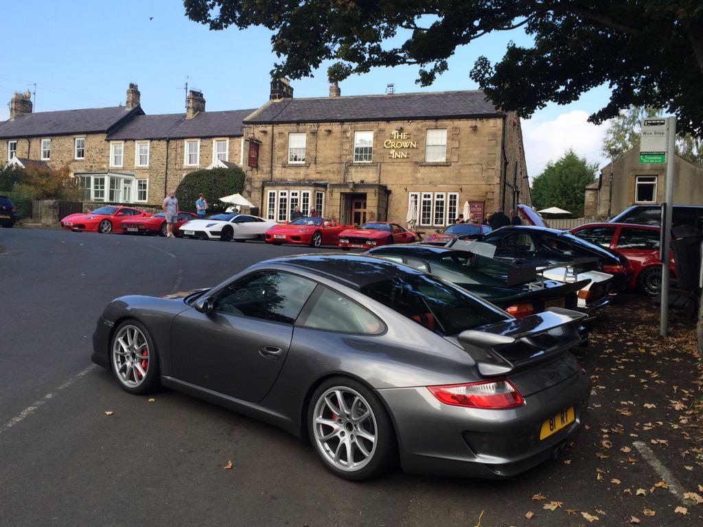 Crown_Humshaugh's tweet photo. An awesome day here at the Crown yesterday #ferrari #lamborghini #Porsche #maserati #Hexham #Northumberland http://t.co/Rv0edlZfMi