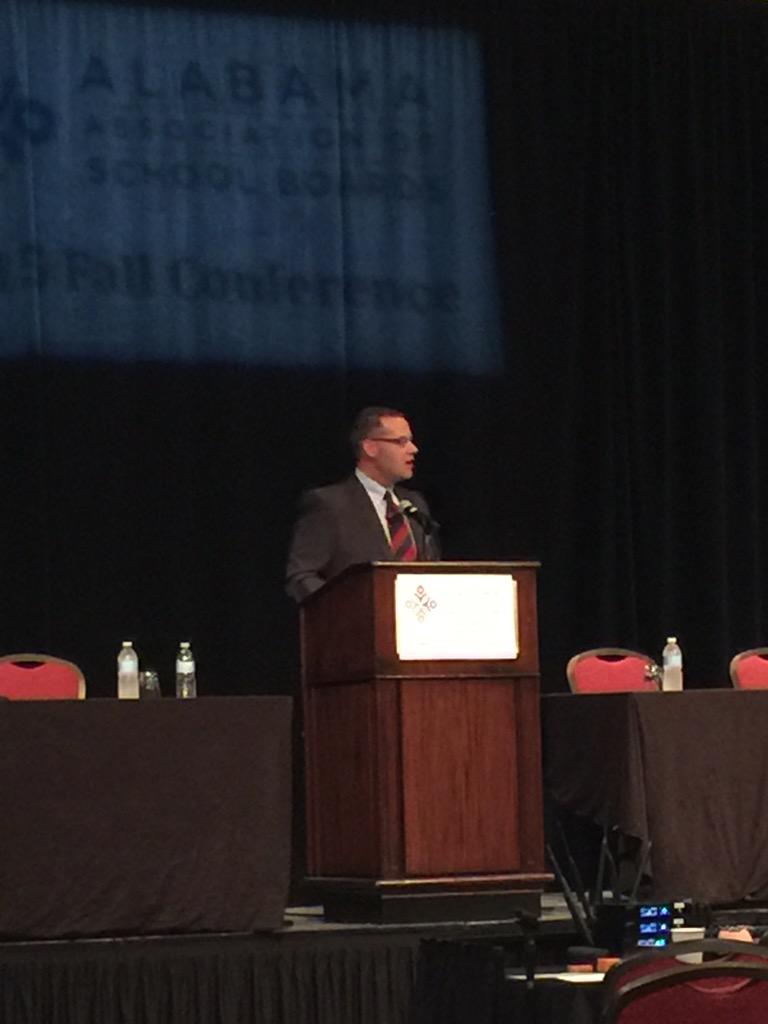 ElisaFerrell12's tweet photo. Tim Hodges at AASB fall conference. It's about the 'Educonomy'.  @HSVk12 @AlaSchoolBoards @TimHodges402 http://t.co/Ddmjs1Xkmr