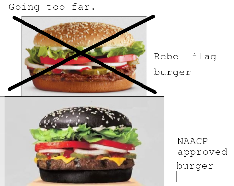 computothought's tweet image. It was just a flag. that was just a burger.