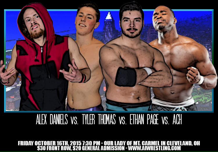 #BIGTrouble 10/16: Alex Daniels VS.Tyler Thomas VS. Ethan Page VS. ACH. Tickets @ shop.aiwrestling.com/bigtroubletick…
