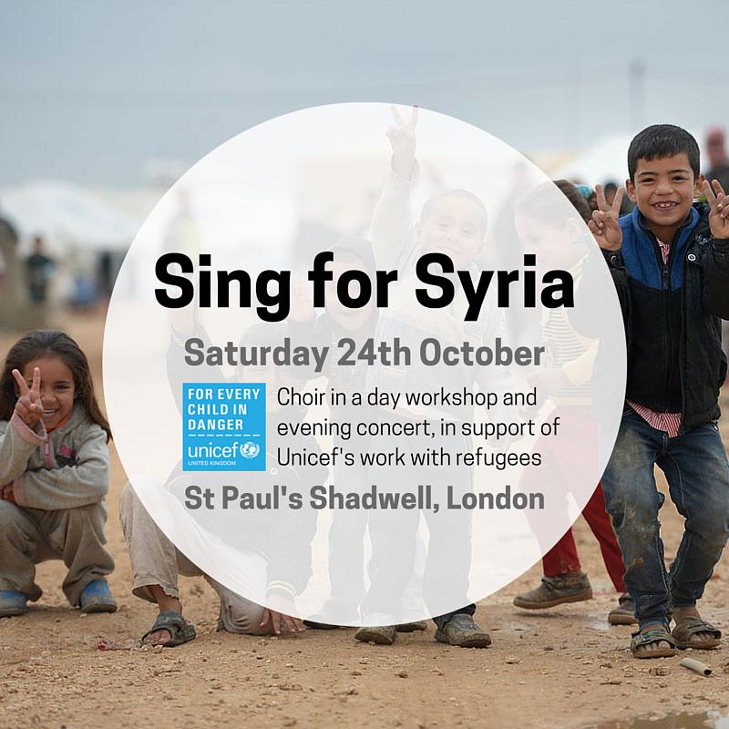 singtowerham's tweet image. Come be a part of our choir in a day on 24th Oct - and raise money for Unicef's Syria Appeal facebook.com/events/1631029…