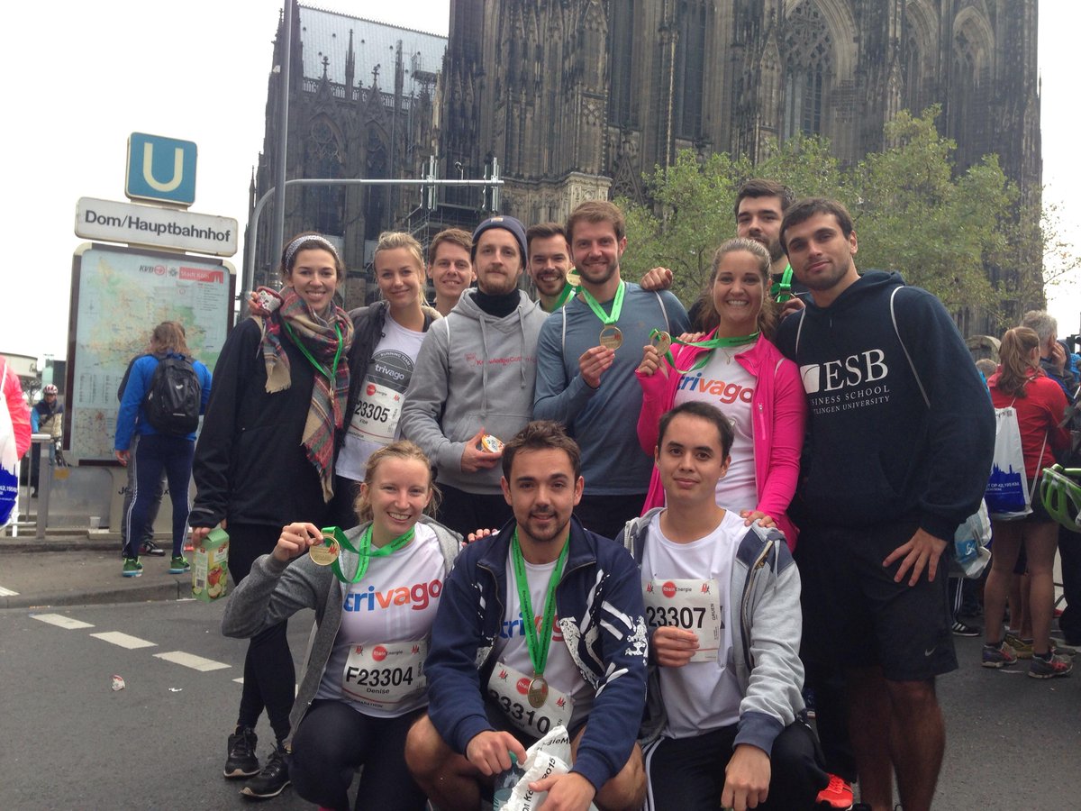 Lifeattrivago's tweet photo. Koln half-marathon DONE! Congrats to our trivago runners &amp; everyone else who took part! #marathon #mondaymotivation http://t.co/NSjxoAPeIs