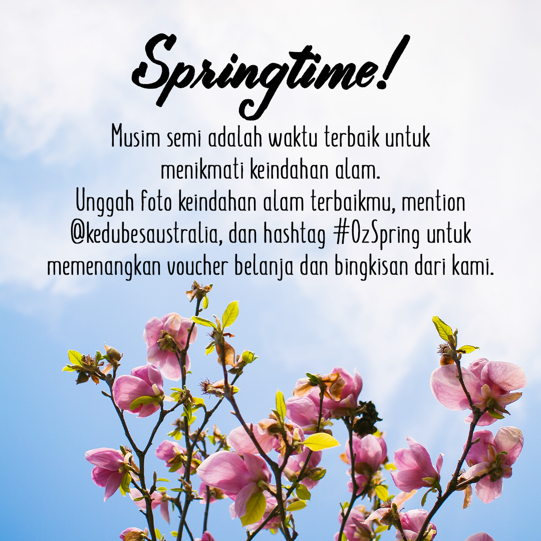 DubesAustralia's tweet photo. Join our Instagram #OzSpring photo competition! Closes on 11 Oct! http://t.co/jqeOweBUfU http://t.co/buyeXzbKeb
