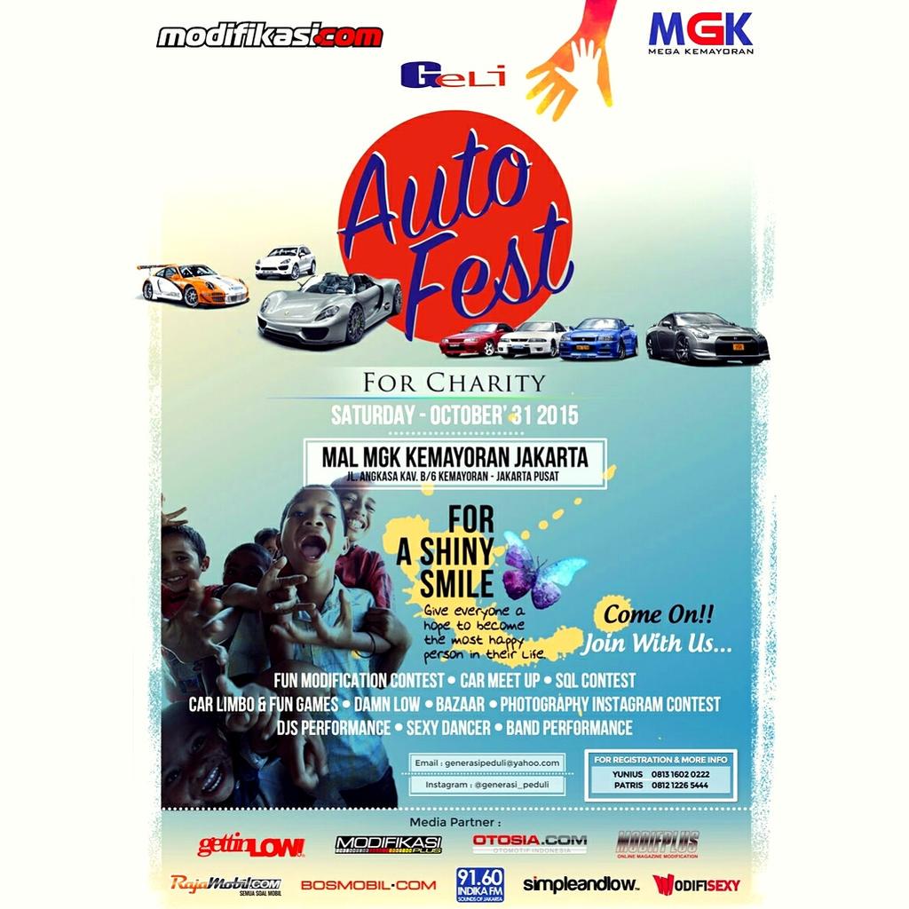 #geliautofest #geliautofest2015 #geliautofest4charity #generasipeduli #carcontest #carmeetup #event #charity #Jkt
