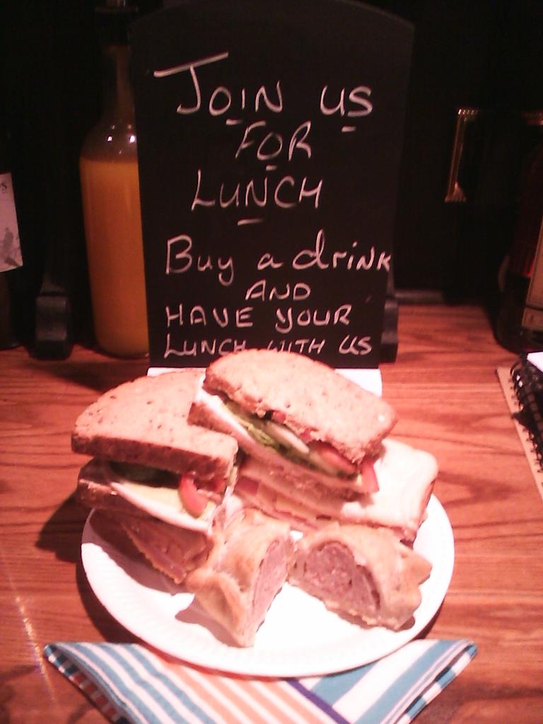 Come out of the rain join us with your  lunch.