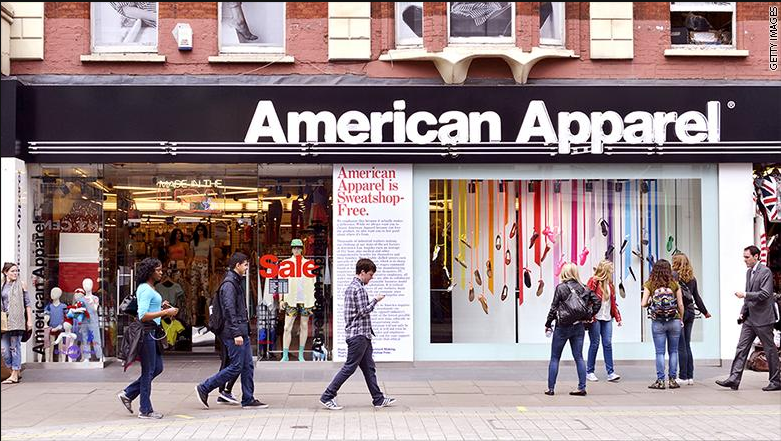 CNN's tweet photo. American Apparel files for bankruptcy http://t.co/M36m8aaVf5 http://t.co/2XaNjV7mGZ
