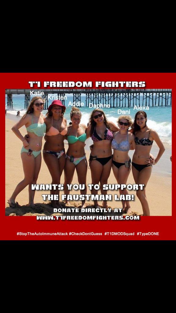 FindaCure_type1's tweet photo. #Support the #Faustman Lab #Type1Diabetes #DOC #diabetes #Type1Awareness #T1FreedomFighters #T1dMoDSquad #TypeDONE http://t.co/4ZRju68Uzk