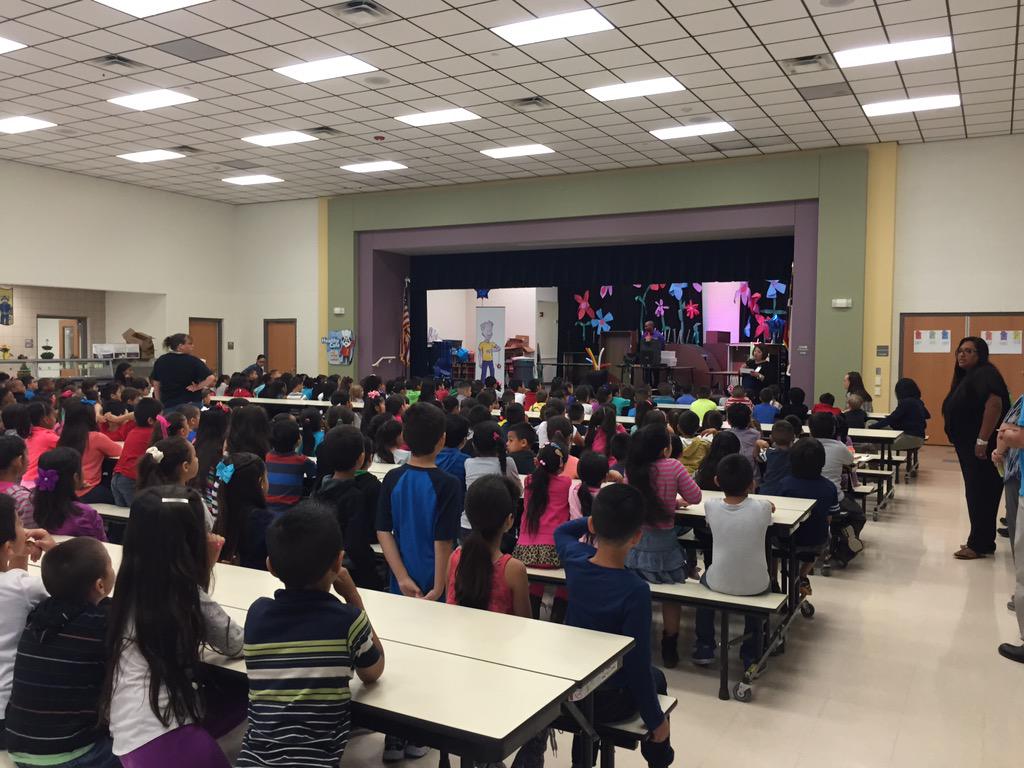 The NED show is presenting to kick off No Bullying Week @hobbswilliams! <a href="/gpisdcounselors/">gpisdcounselors</a> #GPISDbullyproof