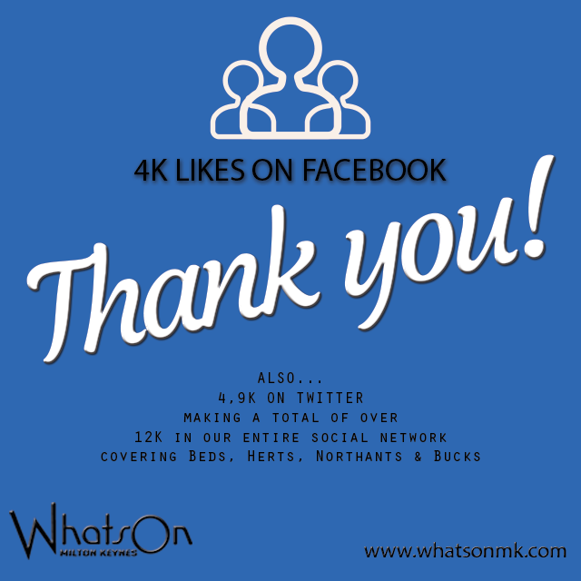 WhatsOnLON's tweet photo. RT @WhatsonMK: 4000 LIKES ON FACEBOOK!!?? Thank you for supporting us #WhatsOnMK  http://t.co/SjZJvteHEr http://t.co/N625jOFhnG