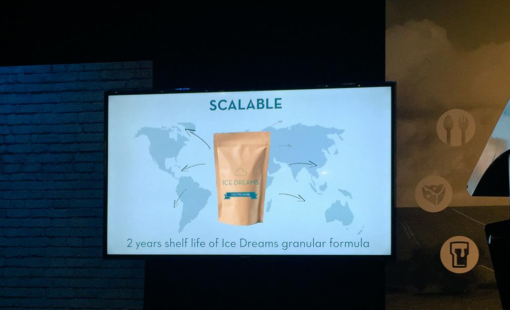 Simone Giacomelli from @icedreams_it on stage on how they reinvented our favorite food #ColumbusTrophy