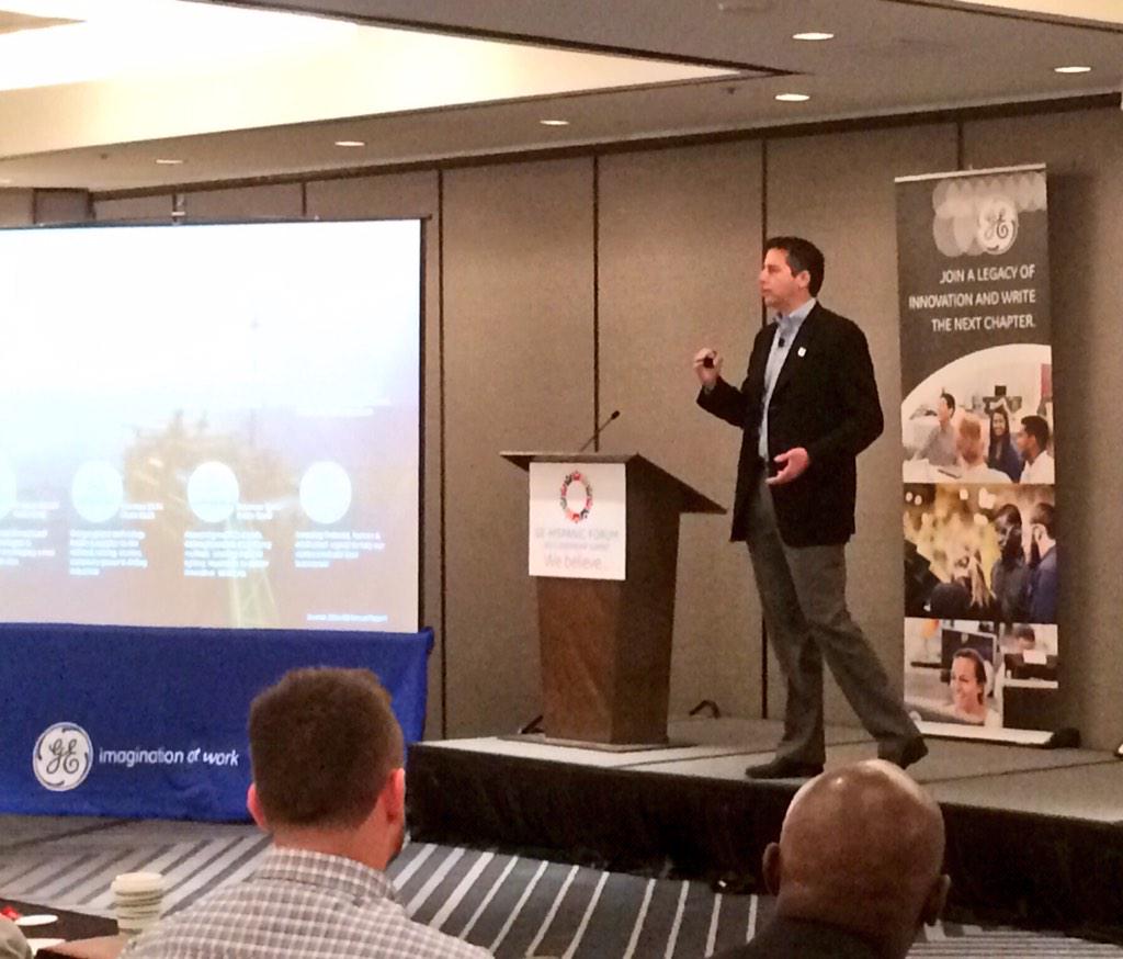 alr_ny's tweet photo. @HispanicForumGE HF Operating Leader Juan de Bedout speaks at external networking event this morning. #GEHFSummit http://t.co/08pbCmvFMi